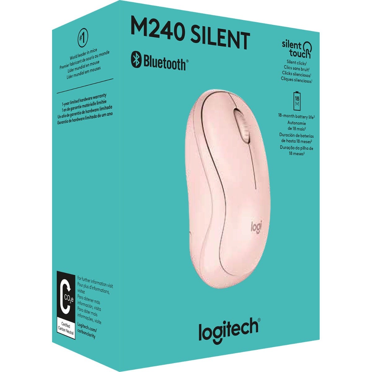 Logitech M240 Silent Bluetooth Mouse (Rose)