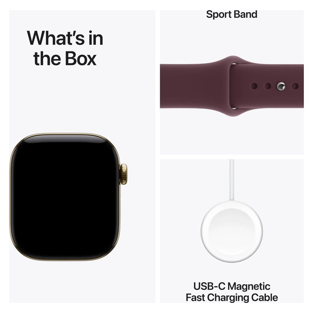 Apple Watch Series 12 42mm Radiant Gold Titanium GPS + Cellular Sport Band (M/L)