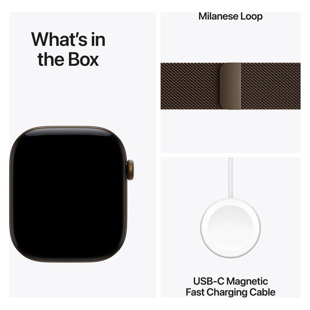 Apple Watch Series 12 46mm Dark Bronze Aluminium GPS + Cellular Milanese (S/M)