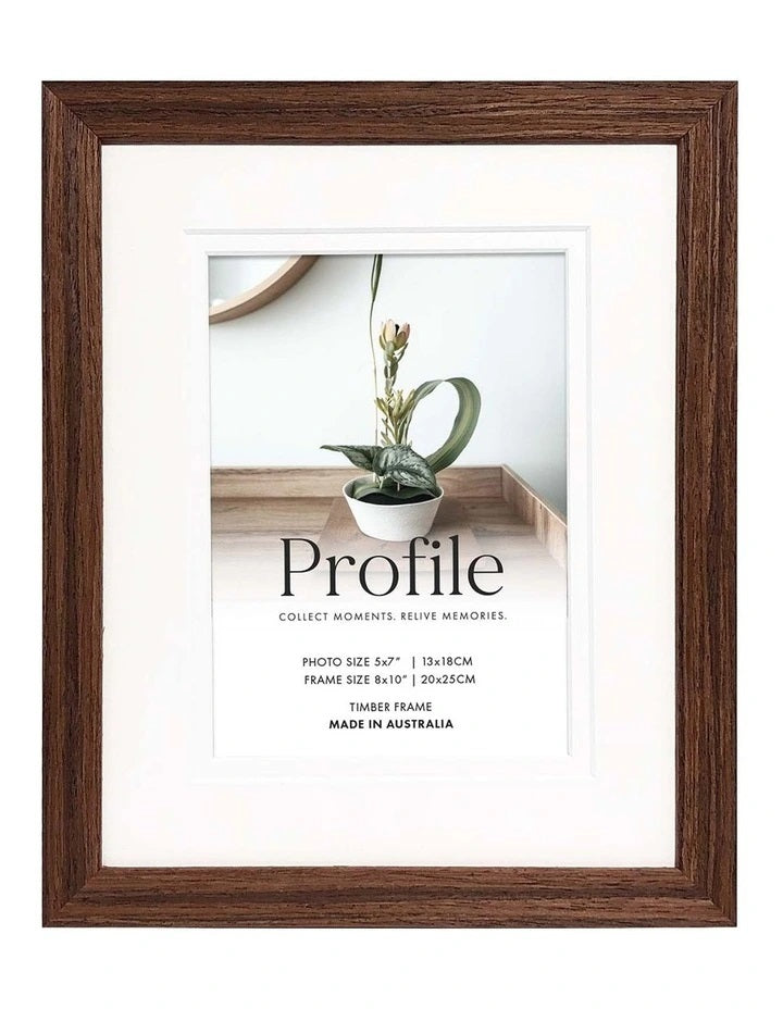 Deluxe Gallery Photo Wall Frame Set E - 8 Frames - Chestnut