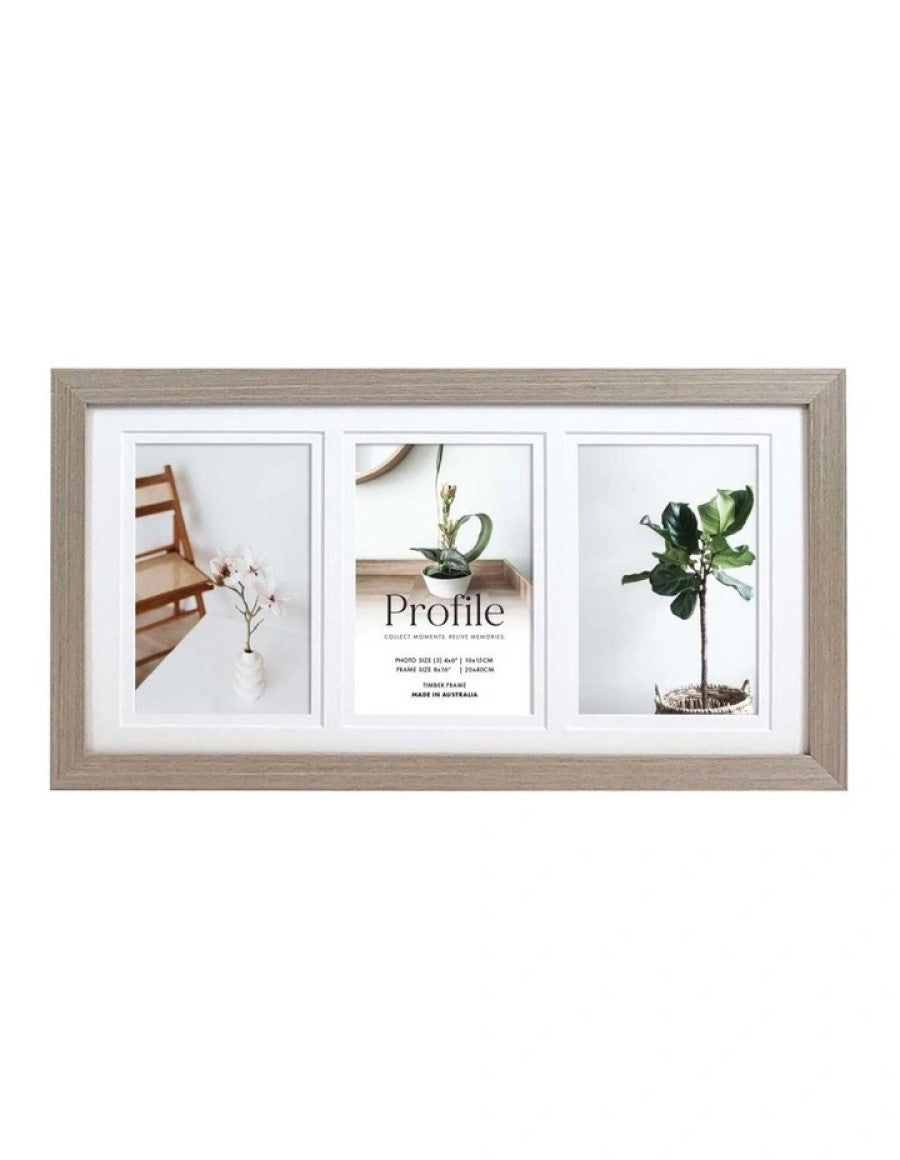 Deluxe Gallery Photo Wall Frame Set A - 6 Frames - Stone Ash