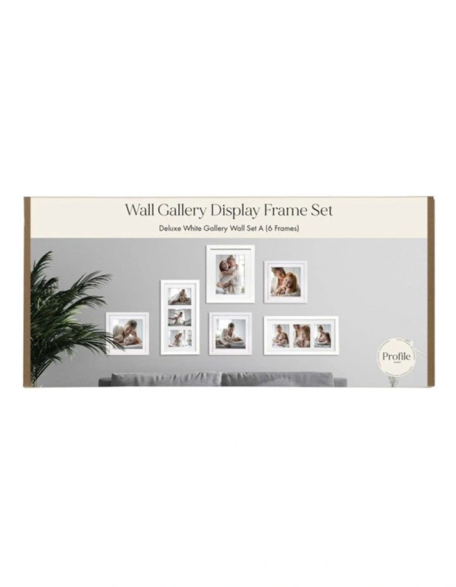 Deluxe Gallery Photo Wall Frame Set A - 6 Frames - Stone Ash