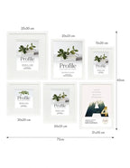 Deluxe Gallery Photo Wall Frame Set B - 6 Frames - White
