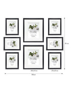  Deluxe Gallery Photo Wall Frame Set D - 8 Frames - Black