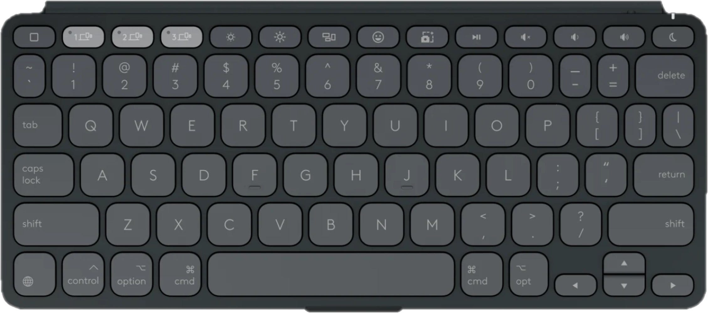 Logitech Keys-To-Go 2 Portable Wireless Keyboard Layout for iPad (Graphite)