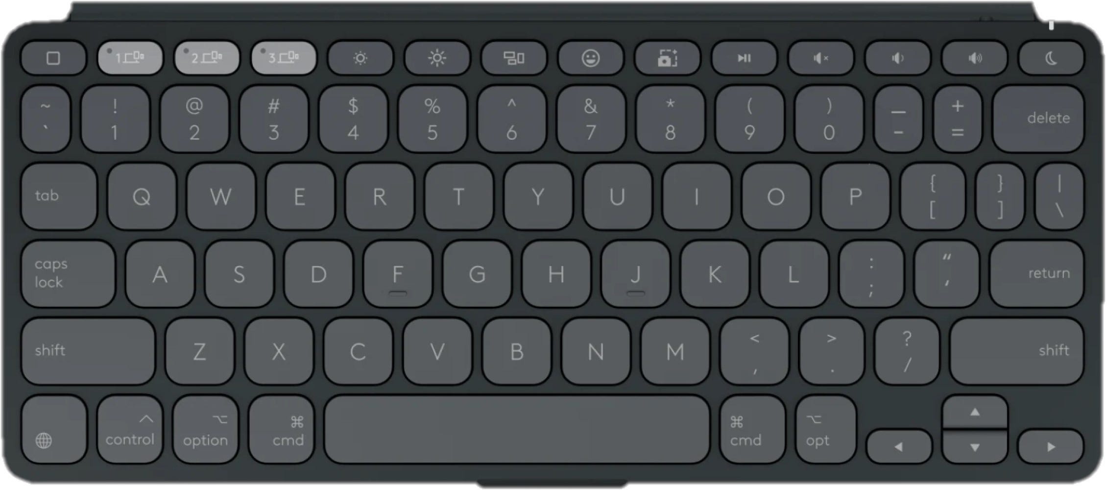 Logitech Keys-To-Go 2 Portable Wireless Keyboard Layout for iPad (Graphite)
