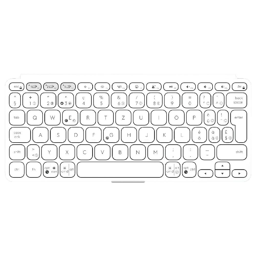 Logitech Keys-To-Go 2 Portable Wireless Keyboard Universal Layout (Pale Grey)