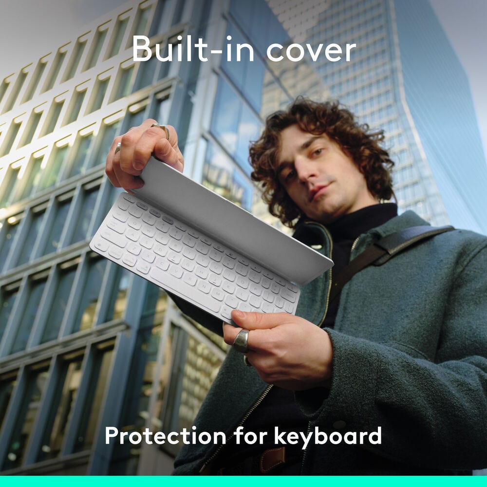 Logitech Keys-To-Go 2 Portable Wireless Keyboard Universal Layout (Pale Grey)