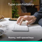Logitech Keys-To-Go 2 Portable Wireless Keyboard Universal Layout (Pale Grey)