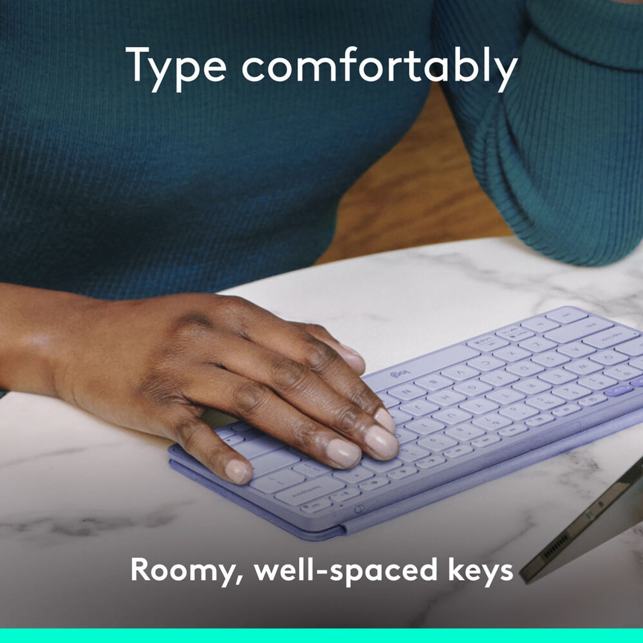 Logitech Keys-To-Go 2 Portable Wireless Keyboard Universal Layout (Lilac)