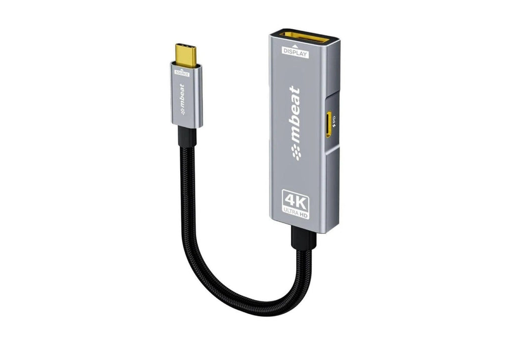 Mbeat Tough Link USB USB-C to DisplayPort Adapter with 100W PD (Space Grey)