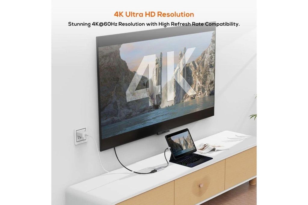 Mbeat Tough Link USB USB-C to DisplayPort Adapter with 100W PD (Space Grey)