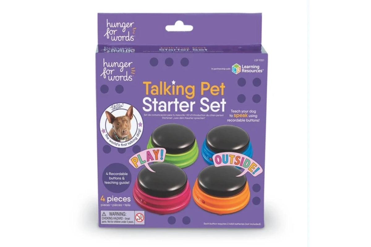 Open Box Hunger for Words Talking Pet Starter Set