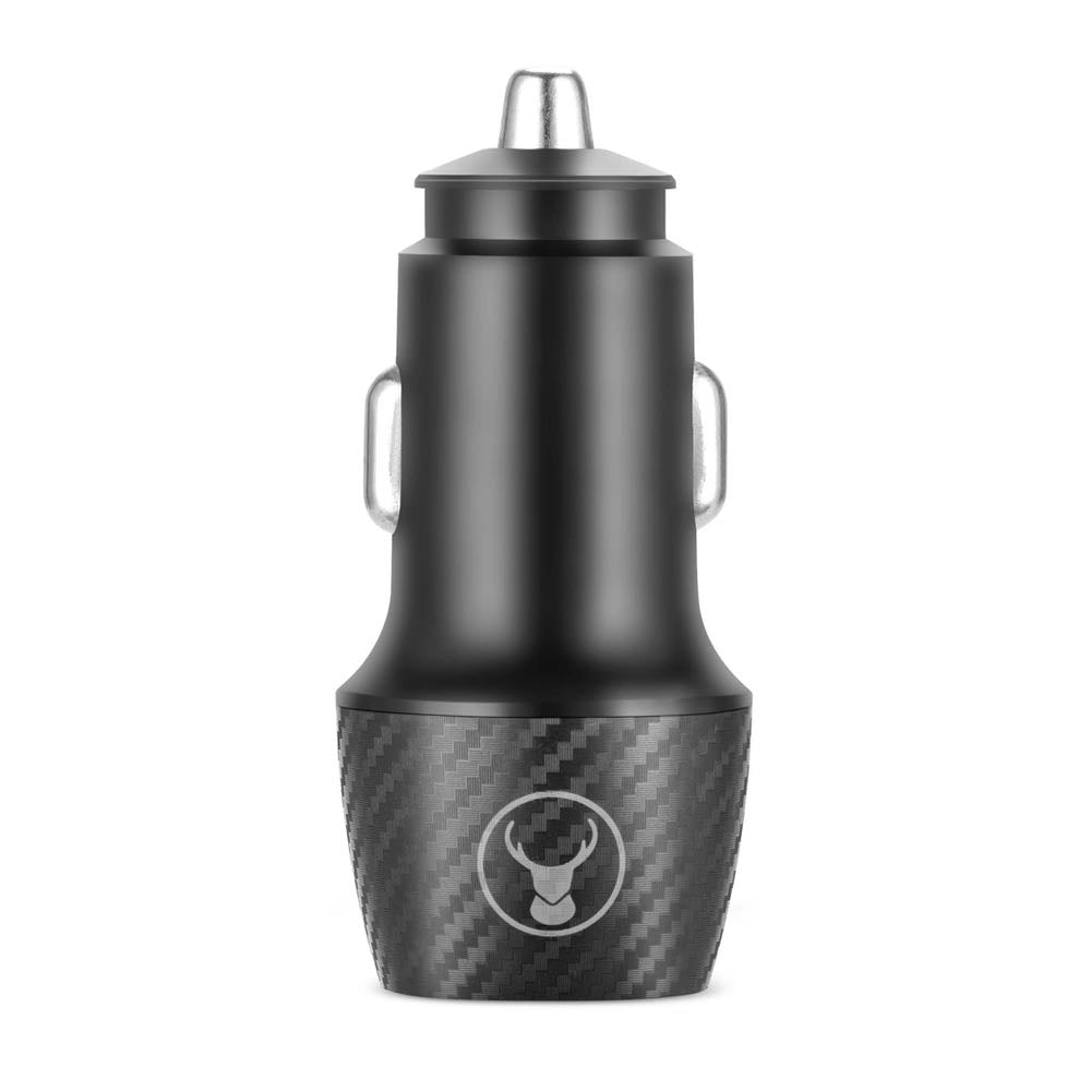 Bonelk Carbon Series 20W PD USB-C  18W QC 3.0 USB-A 20W Car Charger (Black)