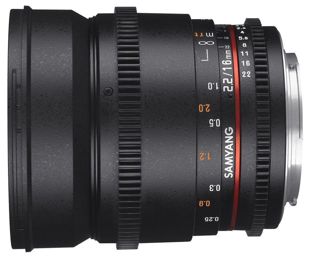 Samyang 16mm T2.2 VDSLR II Lens - Nikon F Mount - APS-C