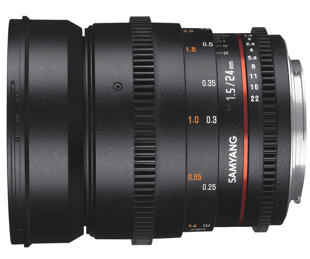 Samyang 24mm T1.5 VDSLR II Lens - Canon EF Mount