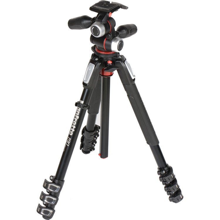 Manfrotto MK190XPRO4-3W Tripod - 3 Way Pan and Tilt Head