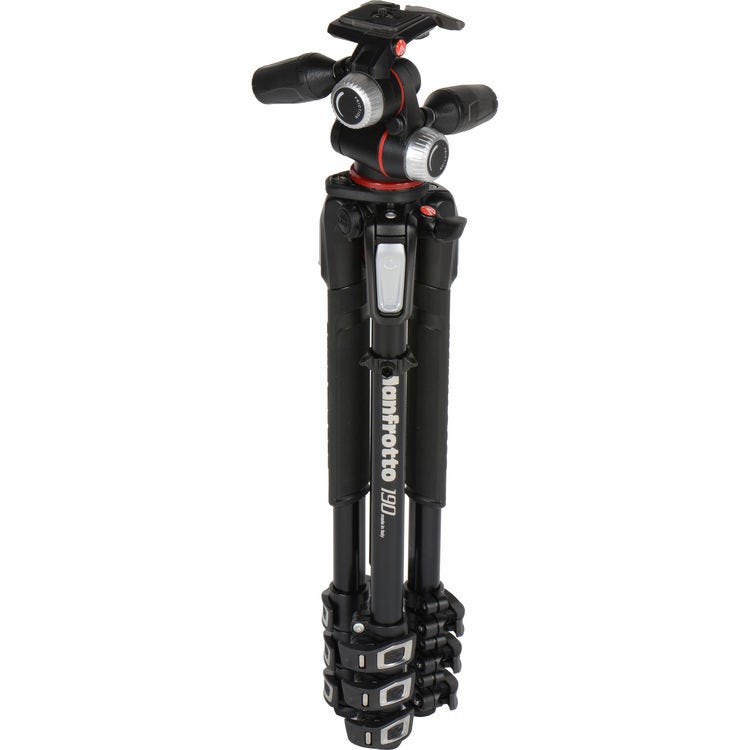 Manfrotto MK190XPRO4-3W Tripod - 3 Way Pan and Tilt Head