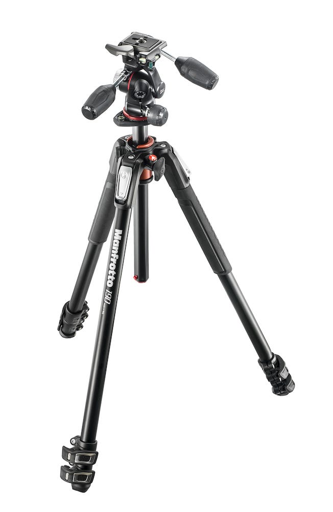 Manfrotto MK190XPRO3-3W Tripod with the MHXPRO-3W 3-way Pan/Tilt Head