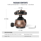 NEEWER GM32 40mm Low Profile Ball Head 