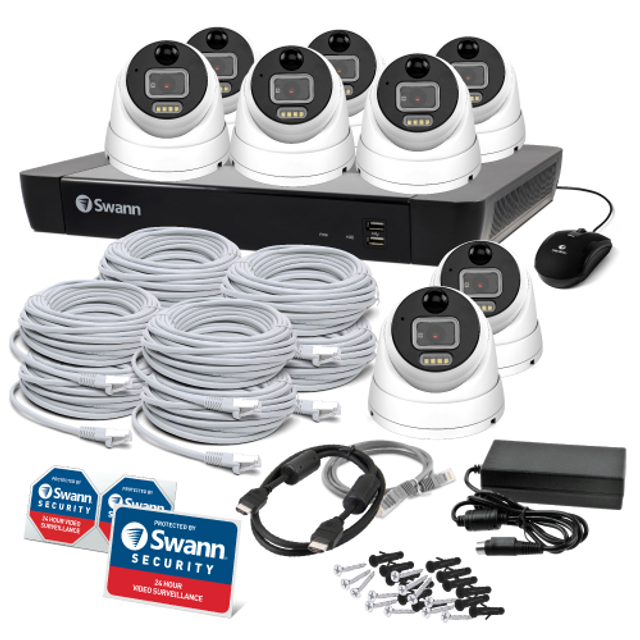 Swann 8 Dome Camera 16 Channel 12MP NVR Security System