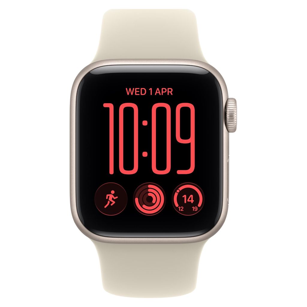 Apple Watch SE 3 44mm Starlight Aluminium GPS + Cellular Sand Sport Band (M/L)