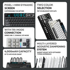 VOICSKY ATMOS 87 Wireless Keyboard w/ Dynamic Screen (Dark)(Tone Linear Switch)