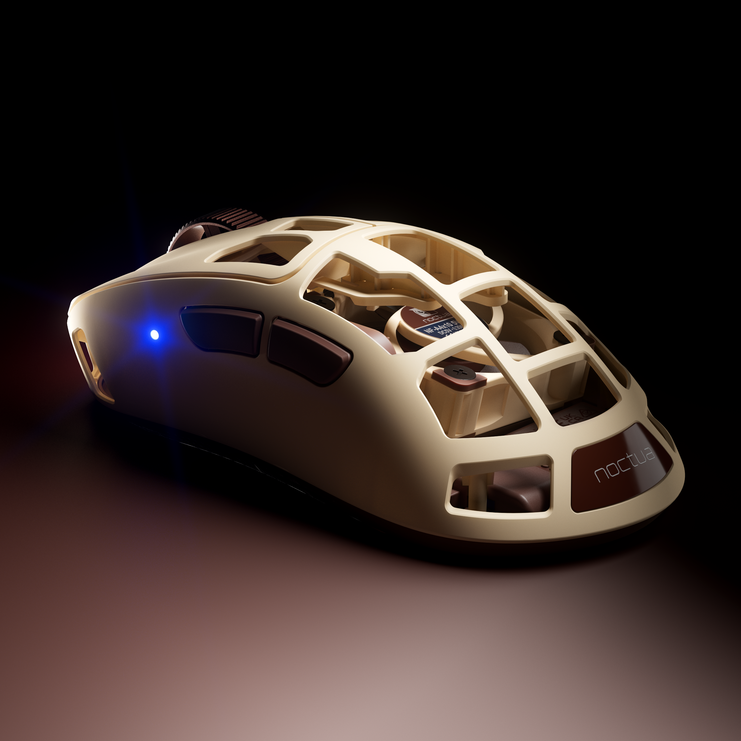 Pulsar x Noctua Feinmann F01 8K Wireless Fan-Cooled Gaming Mouse