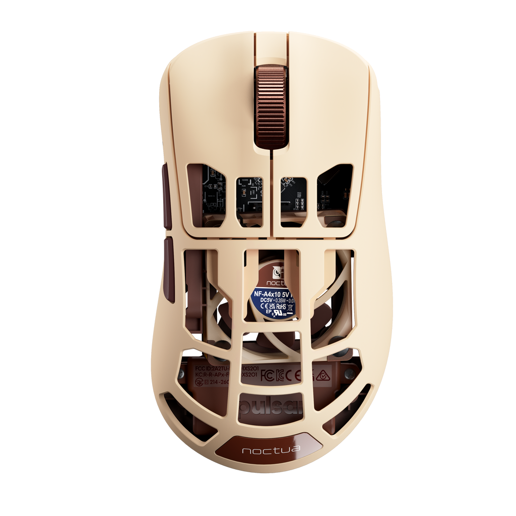 Pulsar x Noctua Feinmann F01 8K Wireless Fan-Cooled Gaming Mouse