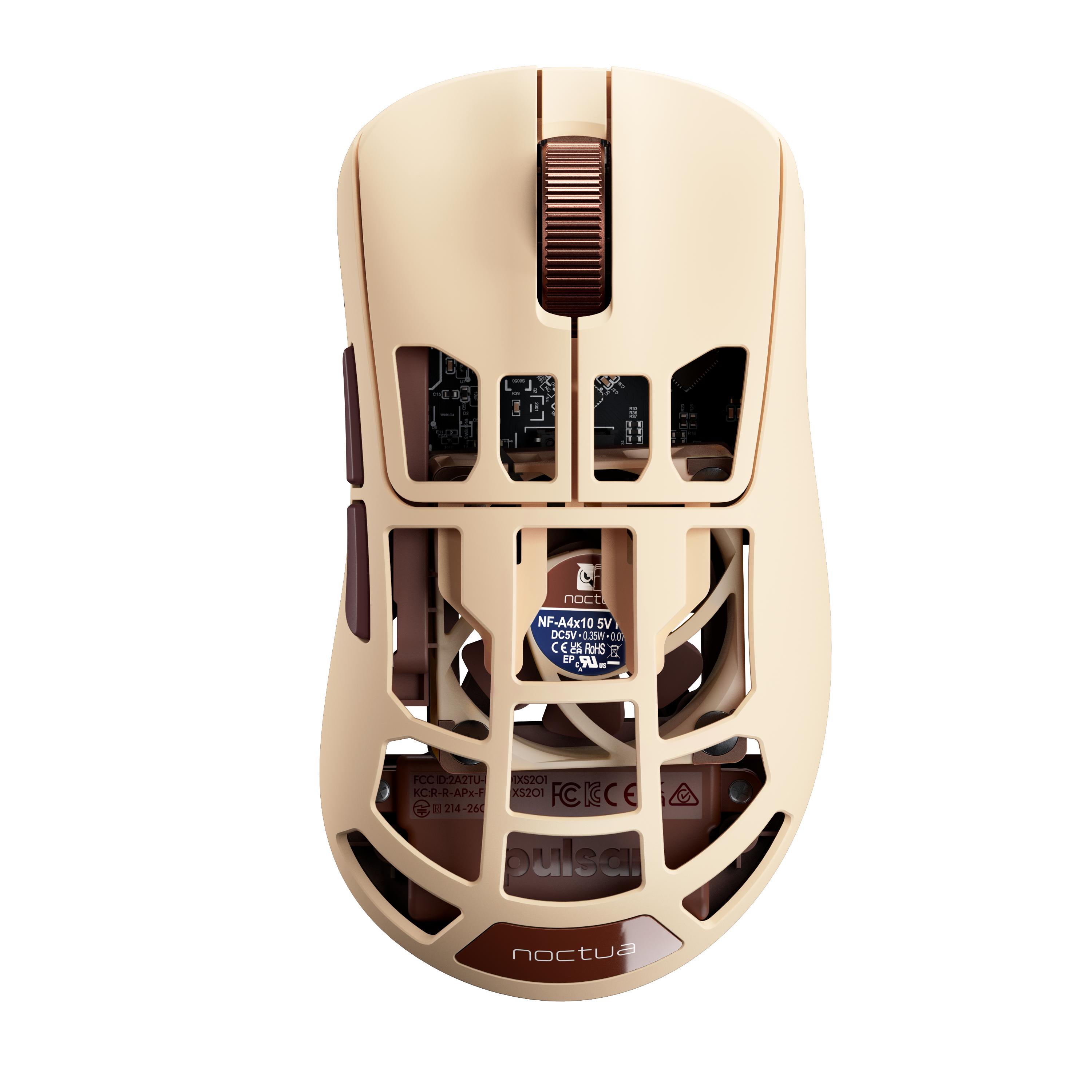 Pulsar x Noctua Feinmann F01 8K Wireless Fan-Cooled Gaming Mouse