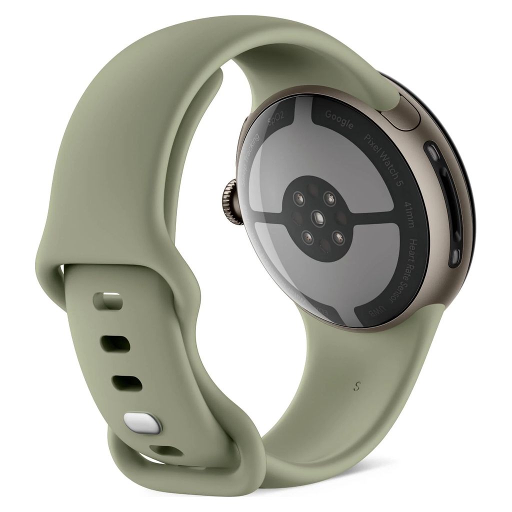 Google Pixel Watch 5 41mm Wi-Fi Smartwatch - Satin Pyrite / Olive Active Band