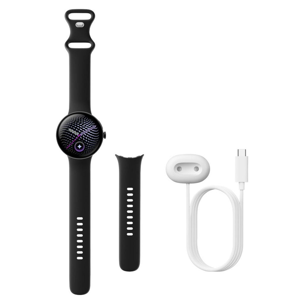 Google Pixel Watch 5 45mm LTE Smartwatch - Matte Black / Obsidian Active Band