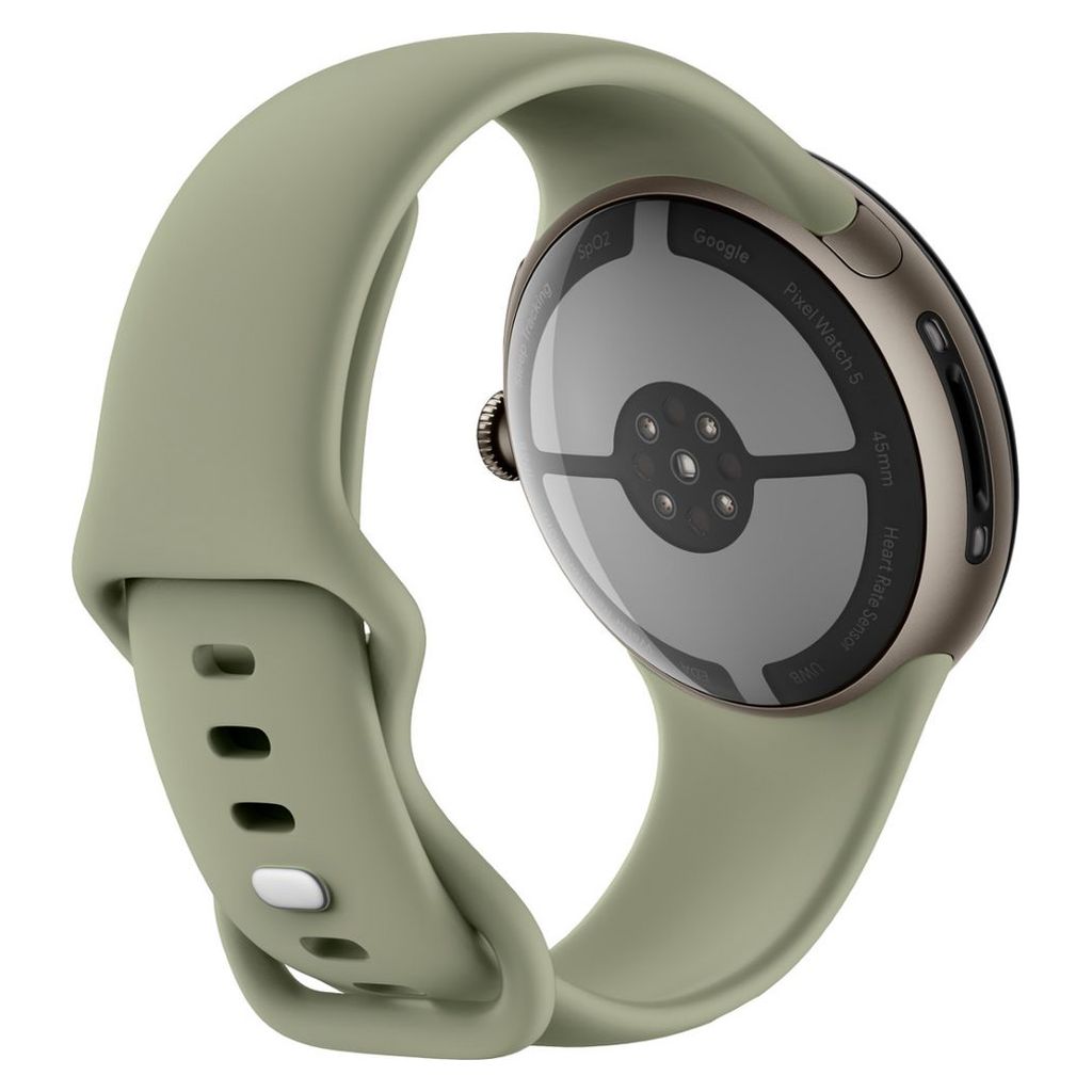 Google Pixel Watch 5 45mm LTE Smartwatch - Satin Pyrite / Olive Active Band