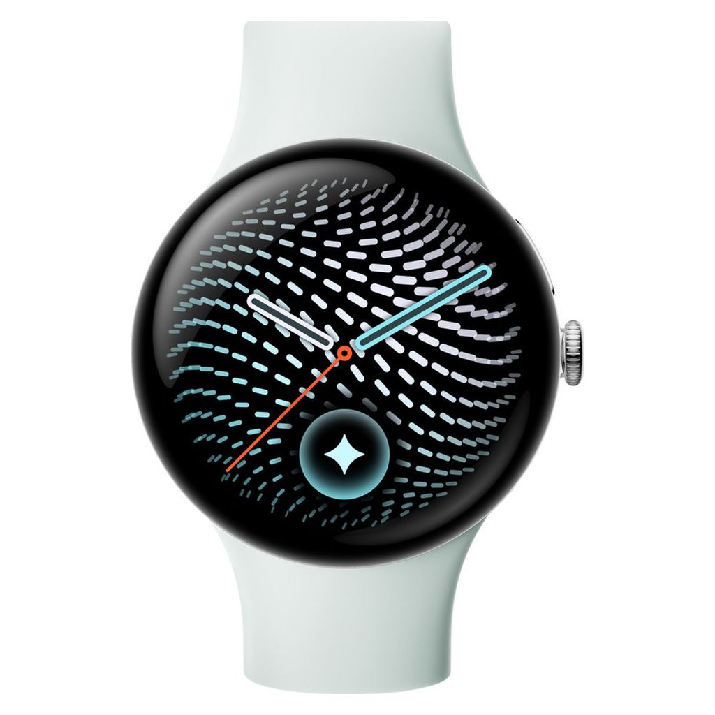 Google Pixel Watch 5 45mm LTE Smartwatch - Polished Silver / Fog Active Band