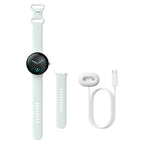 Google Pixel Watch 5 45mm LTE Smartwatch - Polished Silver / Fog Active Band
