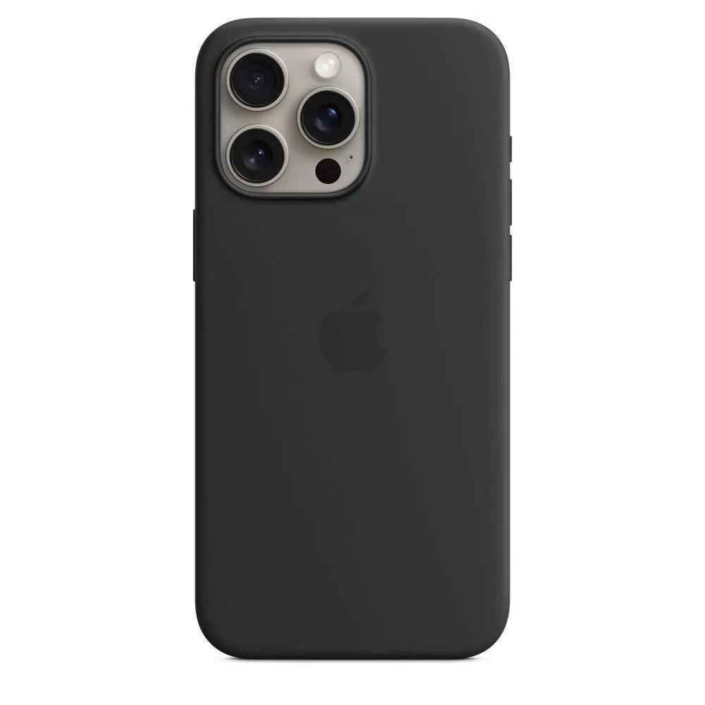 Open Box Apple iPhone 15 Pro Max Silicone Case with MagSafe (Black)