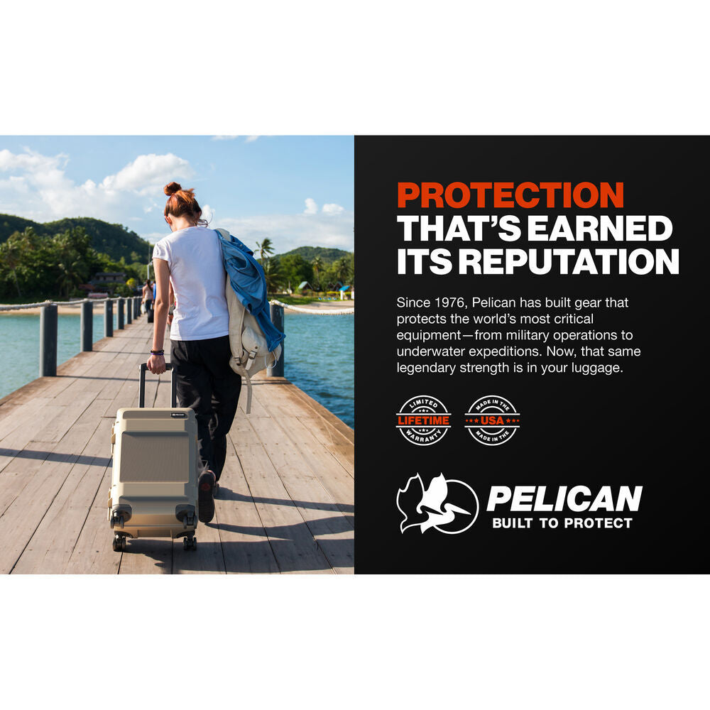 Pelican 22" ATX Carry-On Hard Sided Luggage (Sand)