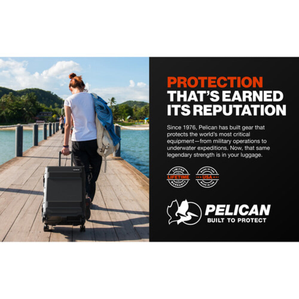 Pelican 25" ATX Check-In Hard Sided Luggage (Black)