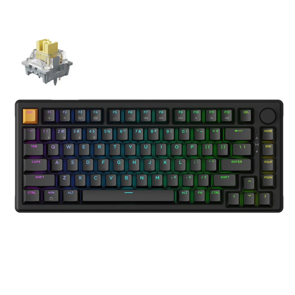 Keychron J2 QMK Wireless Keyboard (White) (Apex Red Switch)
