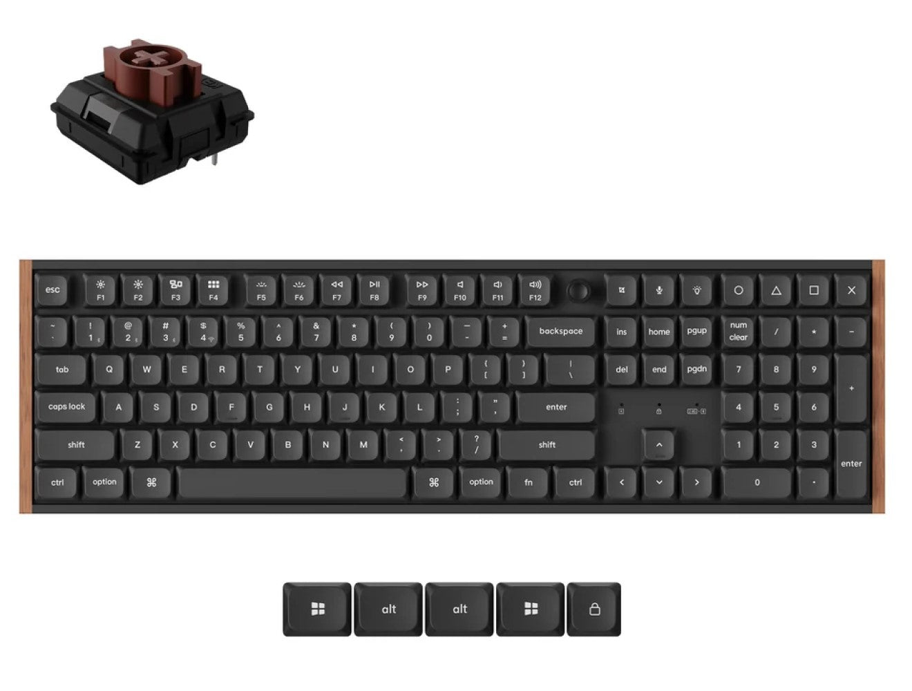 Keychron K5 Ultra 8K Wireless Keyboard (Black) (Milk POM Brown Switch)