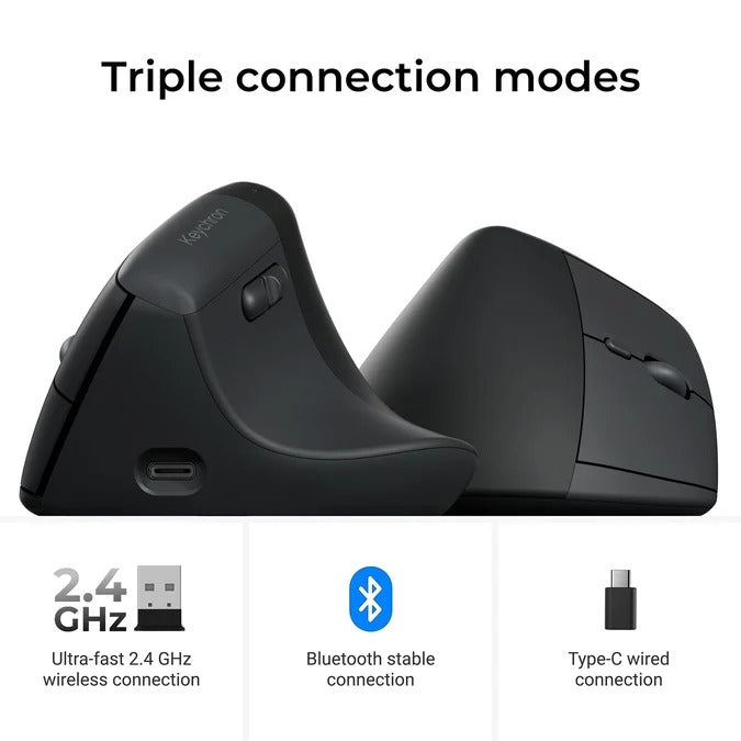 Keychron BM27 Wireless Mouse (Space Gray)(1K Polling Rate)(Silent Micro Switch)