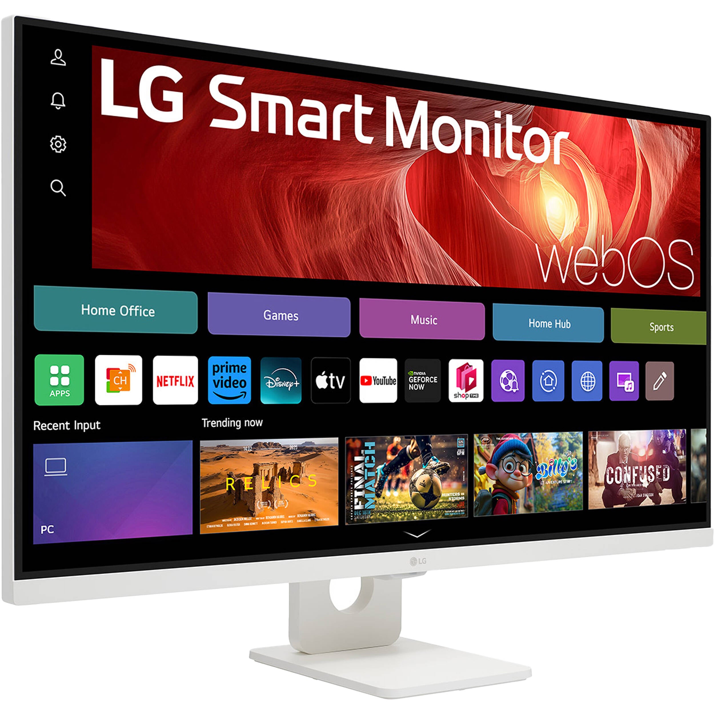 LG UltraFine 32U721SA-W 31.5" 4K UHD HDR10 VA Smart White Monitor with WebOS, 65W USB-C