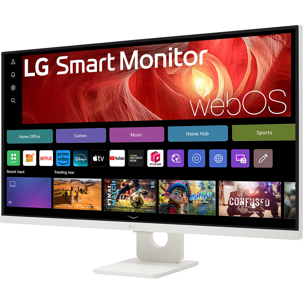 LG UltraFine 32U721SA-W 31.5" 4K UHD HDR10 VA Smart White Monitor with WebOS, 65W USB-C