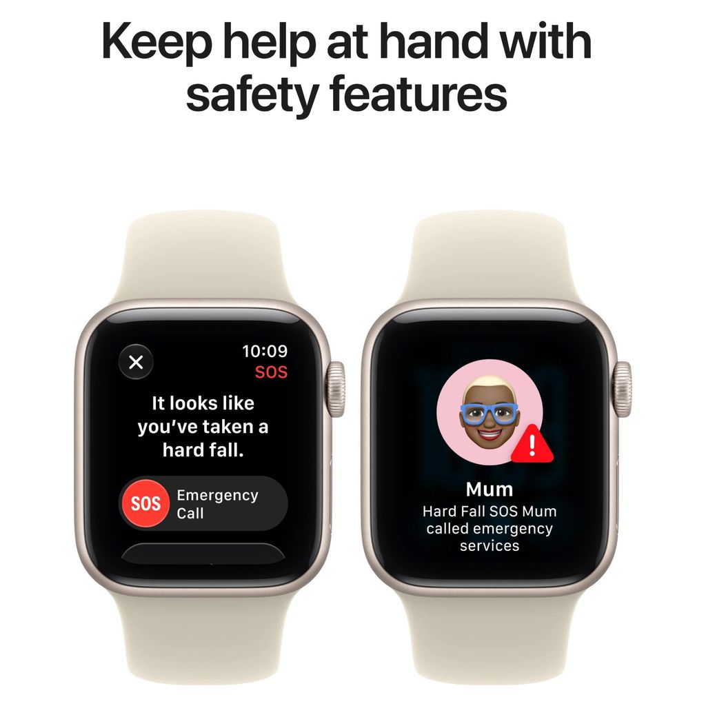 Apple Watch SE 3 44mm Starlight Aluminium Case GPS Sand Sport Band (M/L)