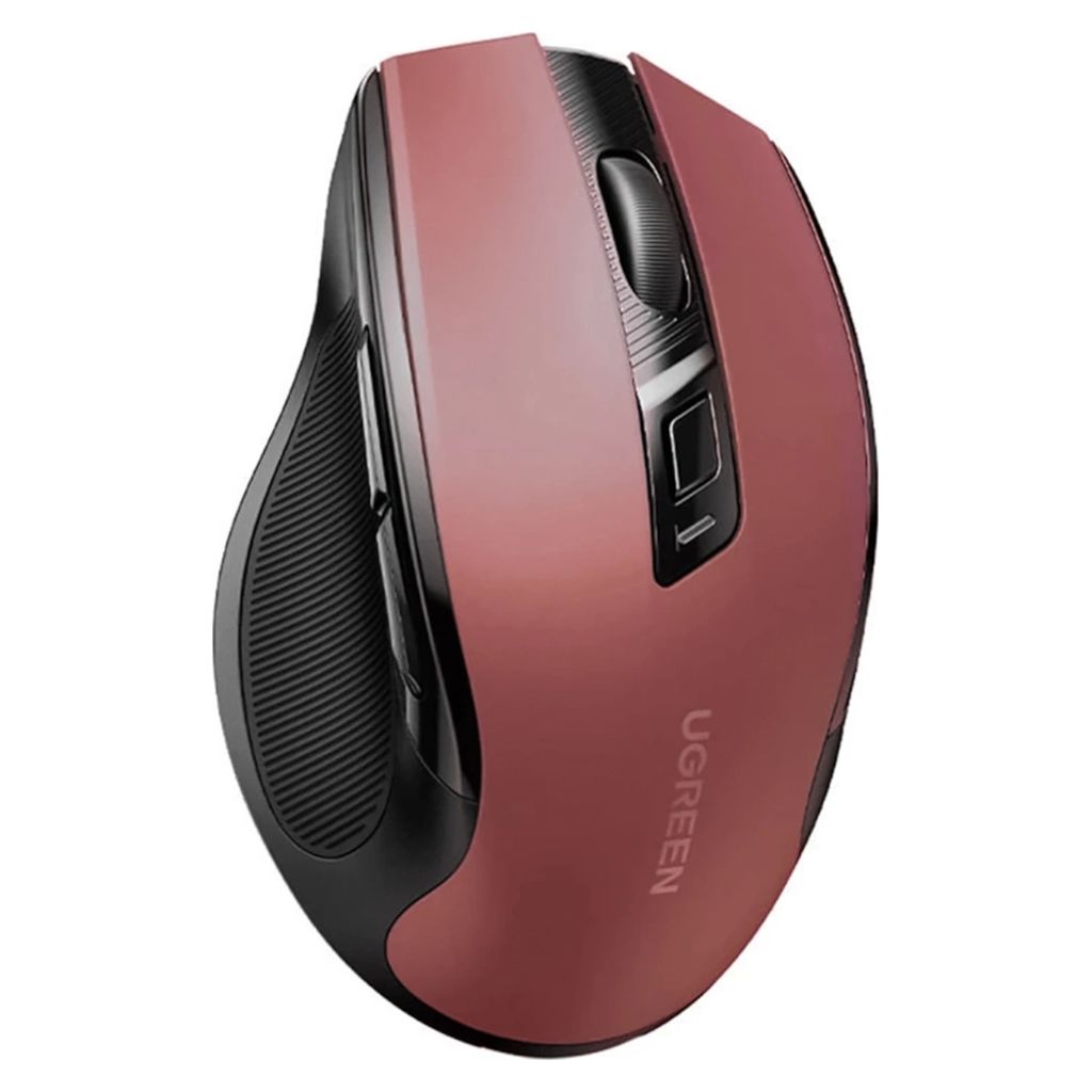 UGREEN Ergonomic Wireless Mouse Red (2.4G Wireless & Bluetooth)