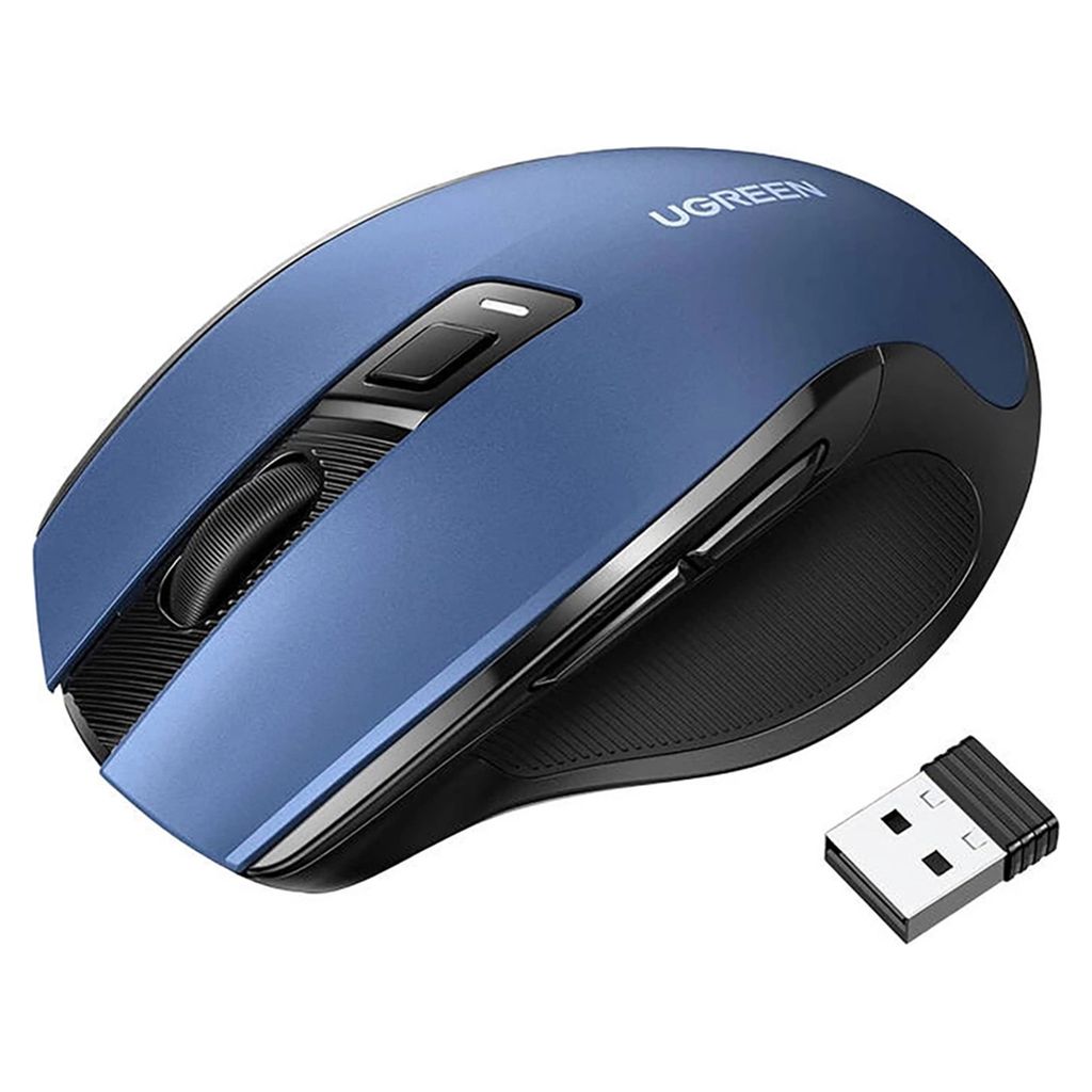 UGREEN Ergonomic Wireless Mouse Blue (2.4G Wireless & Bluetooth)