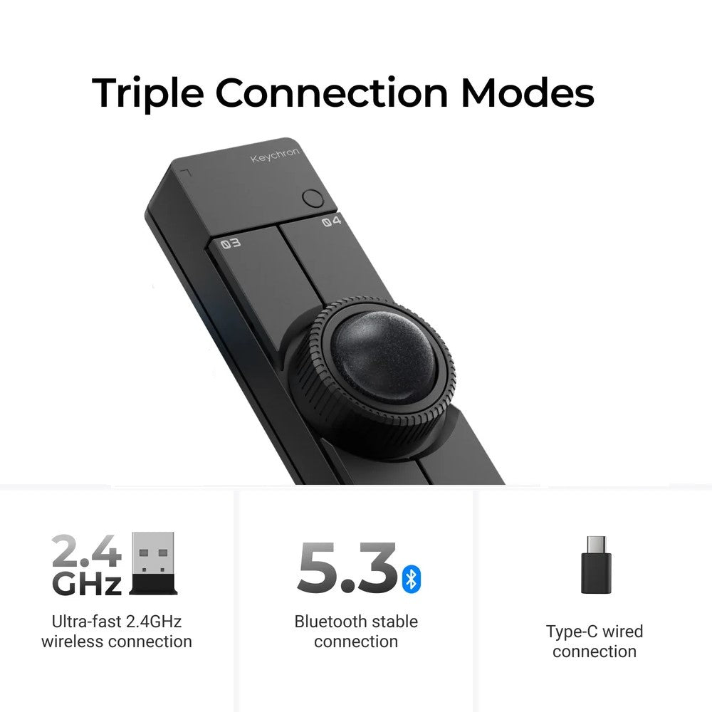 Keychron Nape Pro Wireless Trackball Mouse (Black)