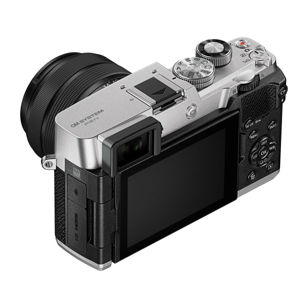 OM System PEN Mirrorless Camera with 14-42mm f/3.5-5.6 III Lens - Silver