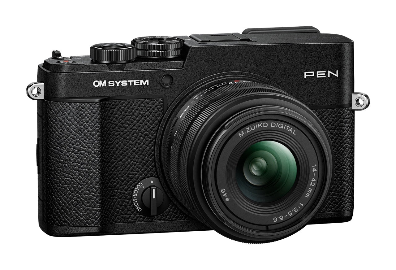 OM System PEN Mirrorless Camera with 14-42mm f/3.5-5.6 III Lens - Black