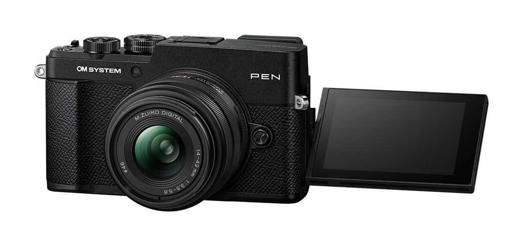 OM System PEN Mirrorless Camera with 14-42mm f/3.5-5.6 III Lens - Black